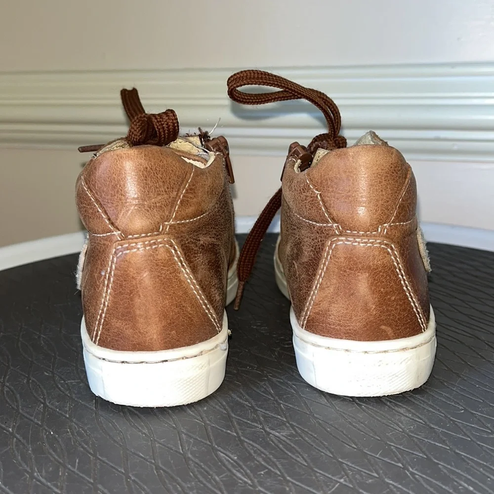 RARE Steiff KNOPF IM OHR Hi Top Leather Sneaker 13/30 Teddy Bear applique Unisex